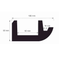 12 Meter LED Spot Profil Dekor Stuckleiste für indirekte Beleuchtung XPS OL-48